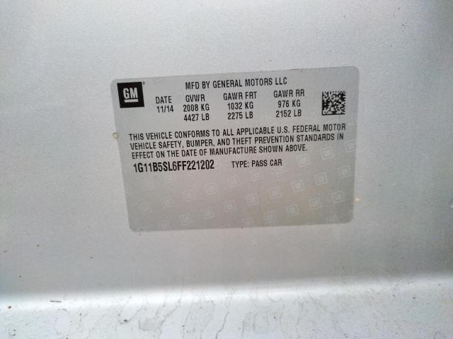 Photo 10 from auction – 2015 CHEVROLET MALIBU LS with VIN 1G11B5SL6FF221202