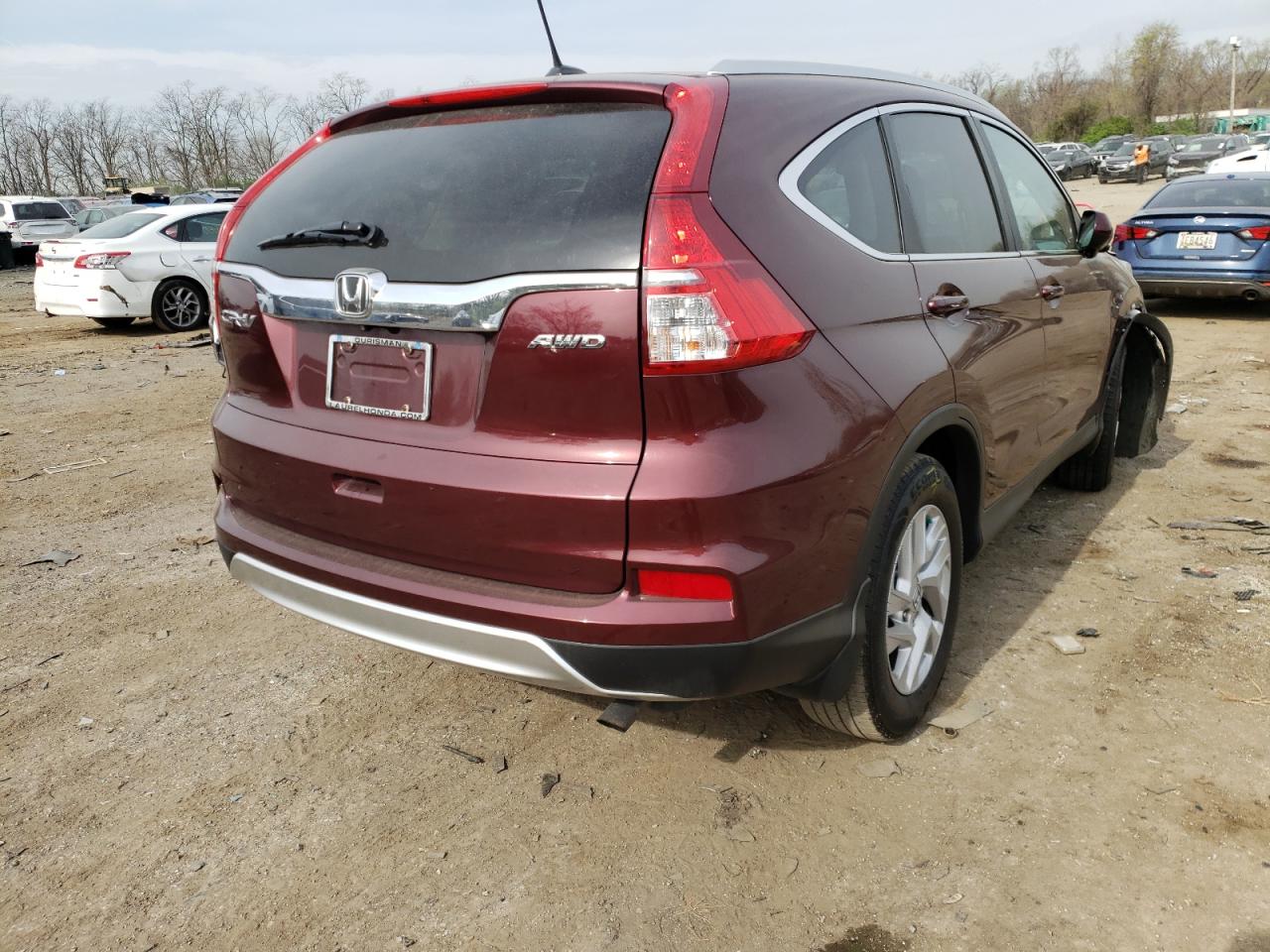 Photo 4 from auction – 2015 HONDA CR-V EXL with VIN 2HKRM4H74FH673258