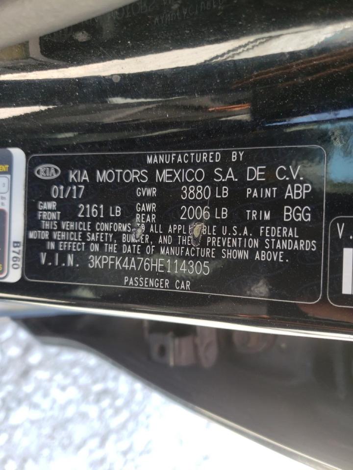 Photo 10 from auction – 2017 KIA FORTE LX with VIN 3KPFK4A76HE114305