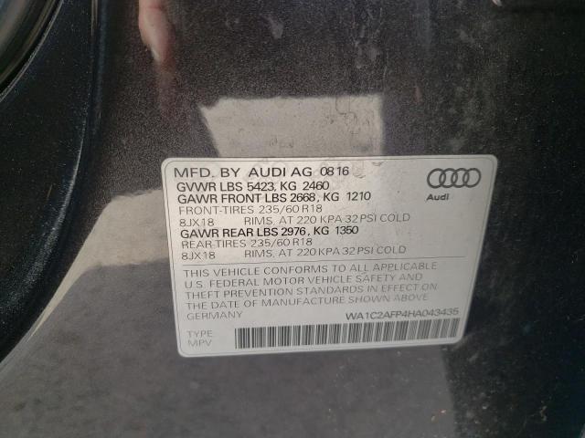 Photo 10 from auction – 2017 AUDI Q5 PREMIUM with VIN WA1C2AFP4HA043435