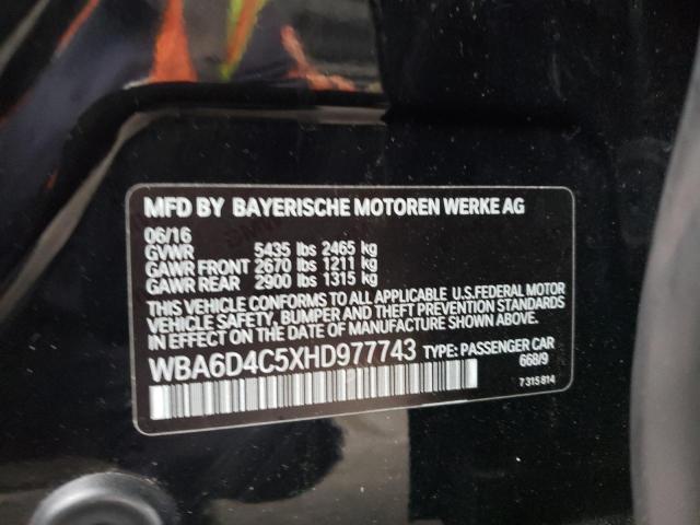Photo 10 from auction – 2017 BMW 650 I GRAN with VIN WBA6D4C5XHD977743