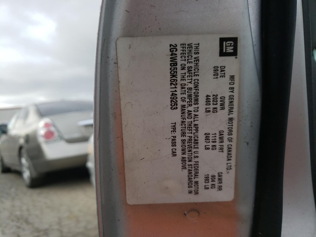 Zdjęcie 10 z aukcji – 2002 BUICK REGAL LS z VIN 2G4WB55K621149253