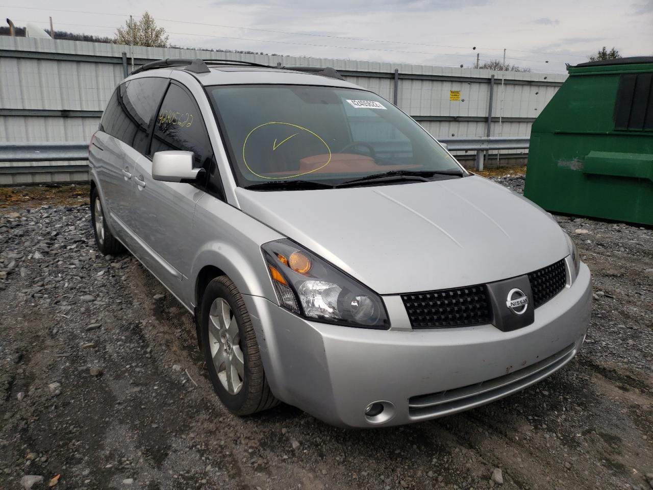 NISSAN QUEST S 2004 with VIN 5N1BV28U04N304141 - Photo from auction