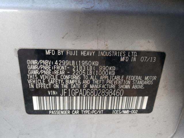 Photo 10 from auction – 2013 SUBARU IMPREZA PR with VIN JF1GPAD68D2898460