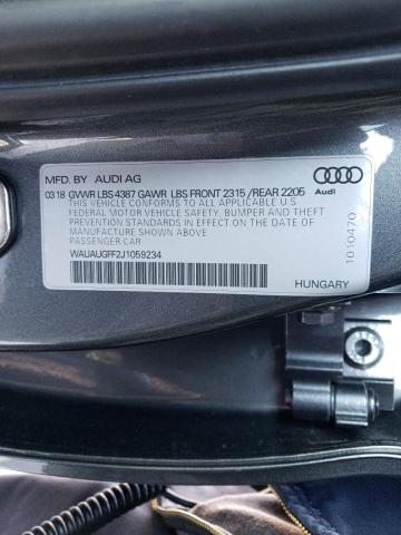 Photo 10 from auction – 2018 AUDI A3 PREMIUM with VIN WAUAUGFF2J1059234