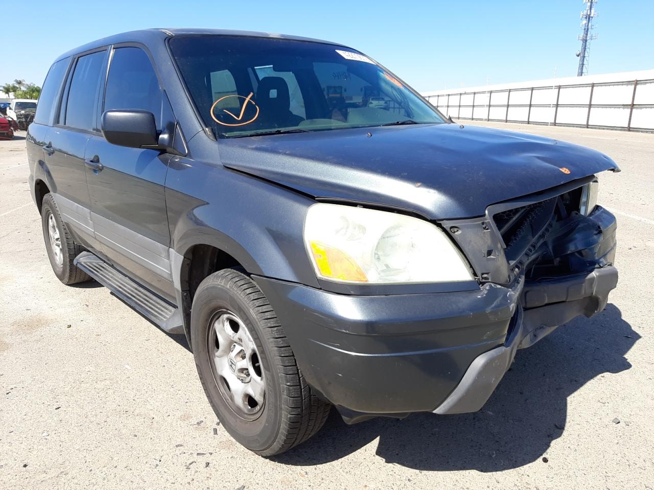 HONDA PILOT LX 2005 with VIN 2HKYF18135H556527 - Photo from auction