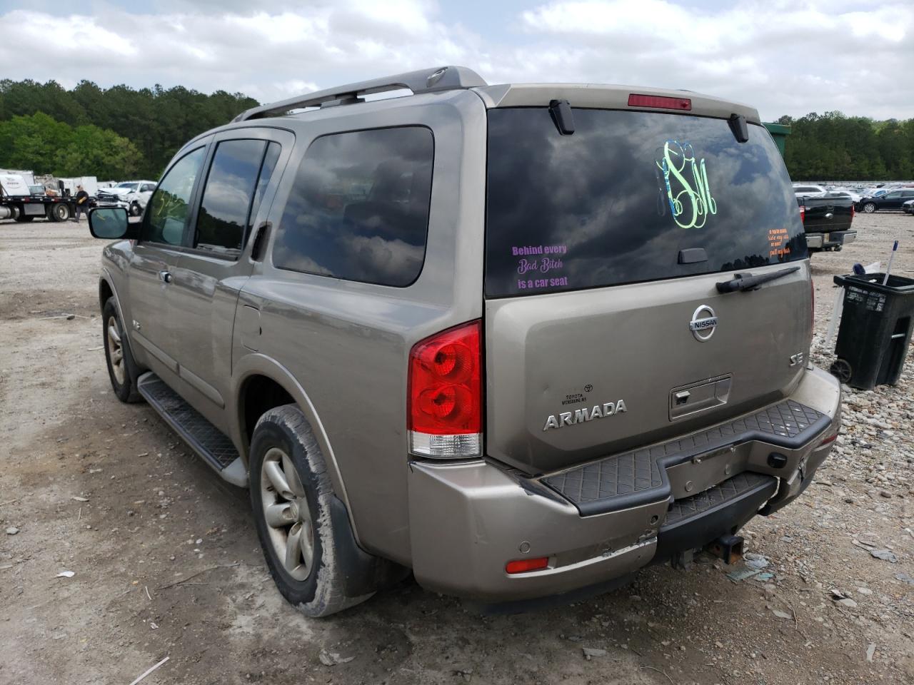 Photo 3 from auction – 2008 NISSAN ARMADA SE with VIN 5N1BA08D38N632045