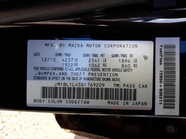 Photo 10 from auction – 2013 MAZDA SPEED 3 with VIN JM1BL1L45D1769209