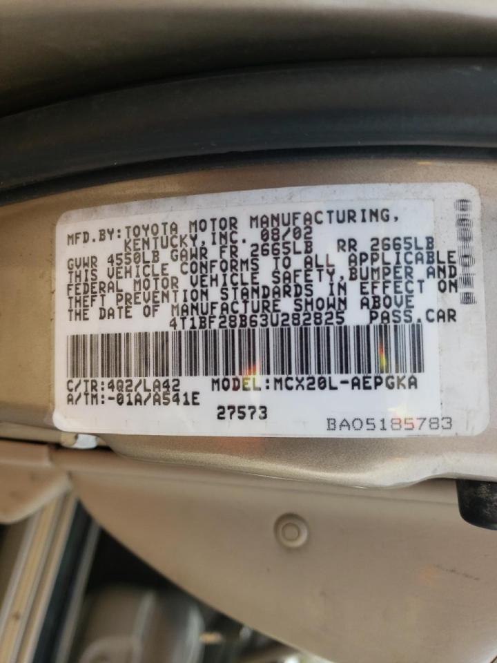 Photo 10 from auction – 2003 TOYOTA AVALON XL with VIN 4T1BF28B63U282825