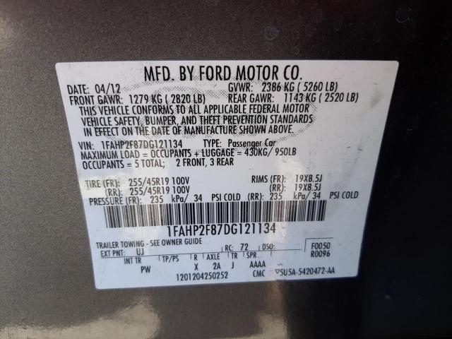 Photo 10 from auction – 2013 FORD TAURUS LIM with VIN 1FAHP2F87DG121134