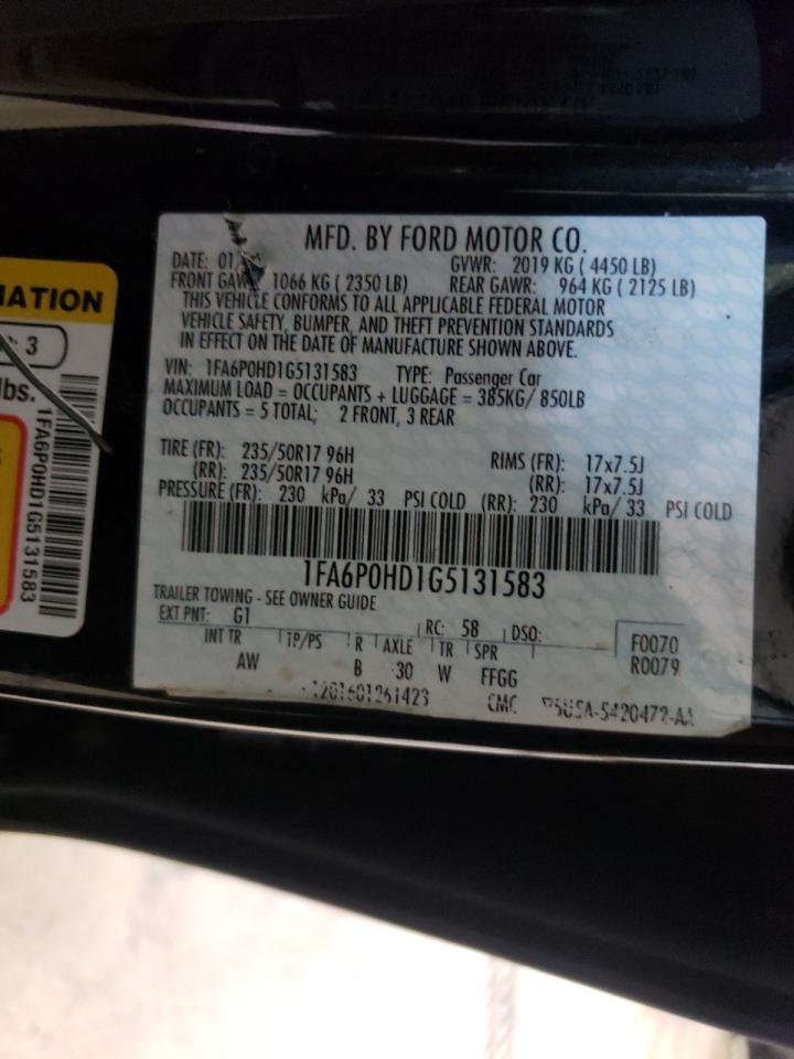 Photo 10 from auction – 2016 FORD FUSION SE with VIN 1FA6P0HD1G5131583