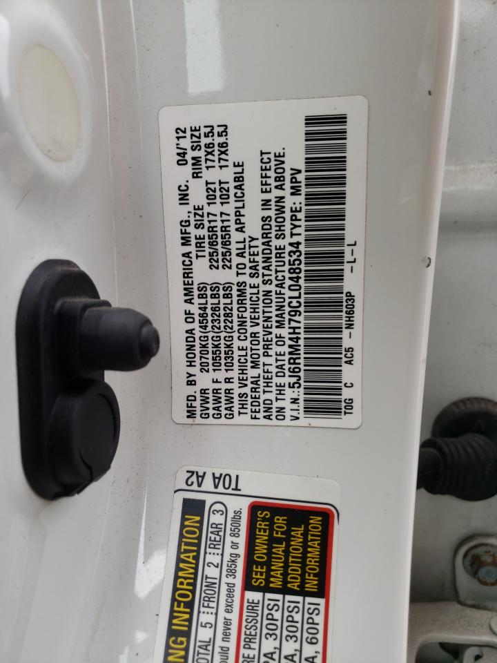 Photo 10 from auction – 2012 HONDA CR-V EXL with VIN 5J6RM4H79CL048534