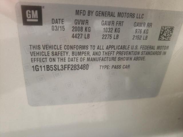 Photo 10 from auction – 2015 CHEVROLET MALIBU LS with VIN 1G11B5SL3FF283480
