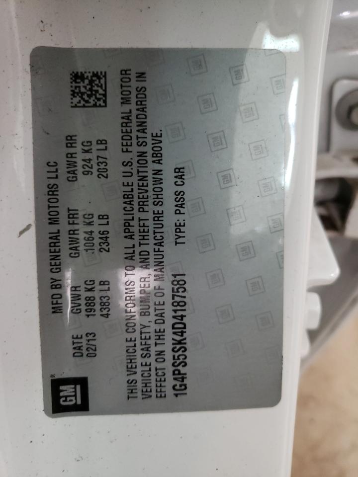 Photo 10 from auction – 2013 BUICK VERANO with VIN 1G4PS5SK4D4187581