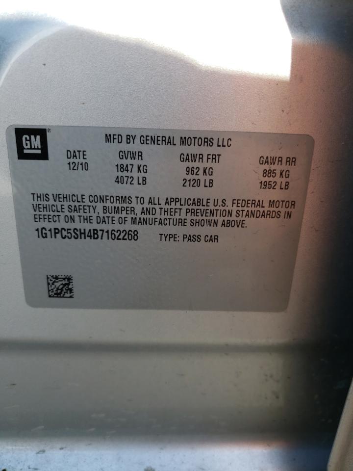 Photo 10 from auction – 2011 CHEVROLET CRUZE LS with VIN 1G1PC5SH4B7162268