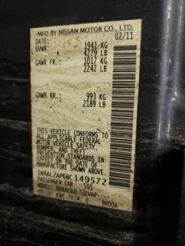 Photo 10 from auction – 2011 NISSAN ALTIMA BAS with VIN 1N4AL2AP6BC149572