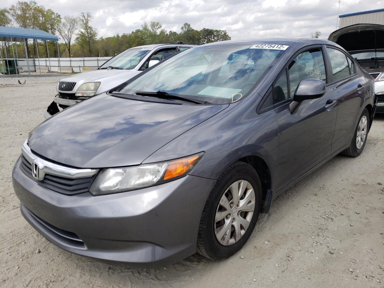Photo 2 from auction – 2012 HONDA CIVIC LX with VIN 19XFB2F52CE088175