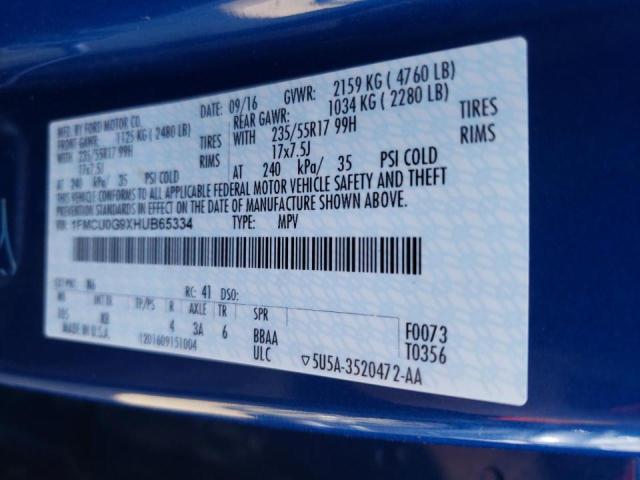 Photo 10 from auction – 2011 FORD ESCAPE XLT with VIN 1FMCU0G9XHUB65334