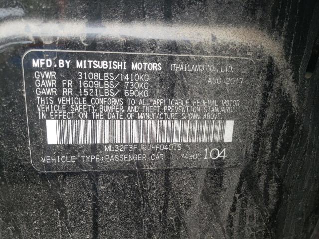 Photo 10 from auction – 2018 MITSUBISHI MIRAGE G4 with VIN ML32F3FJ9JHF04015
