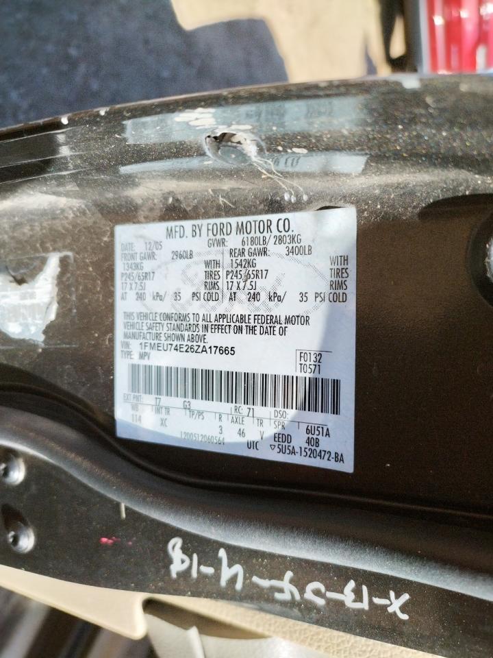 Photo 10 from auction – 2006 FORD EXPLORER E with VIN 1FMEU74E26ZA17665