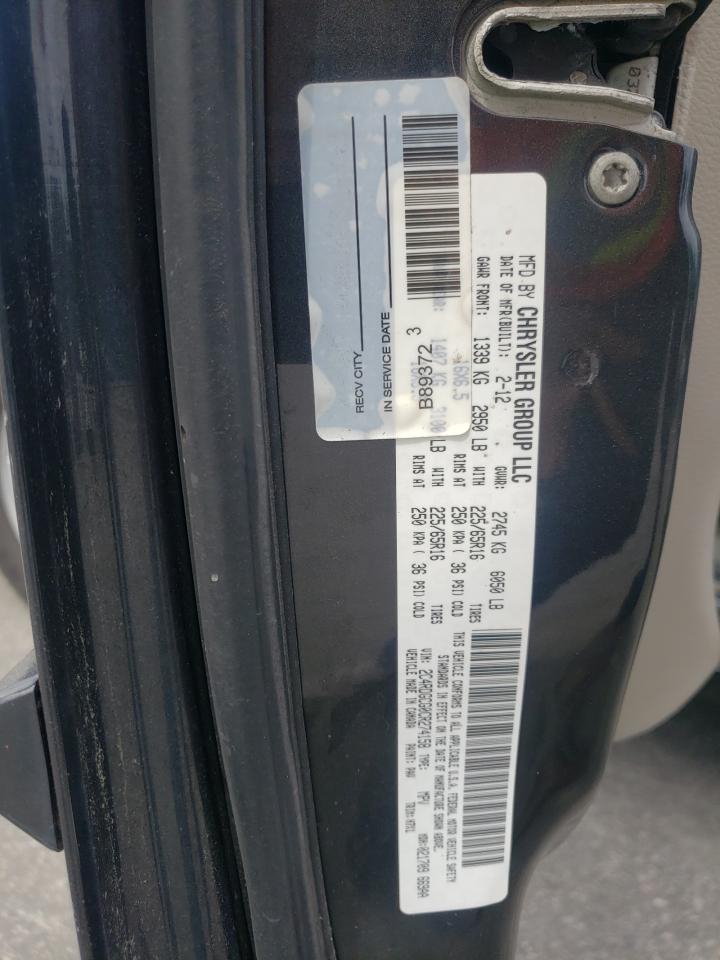 Photo 10 from auction – 2012 DODGE GRAND CARA with VIN 2C4RDGCG0CR274158