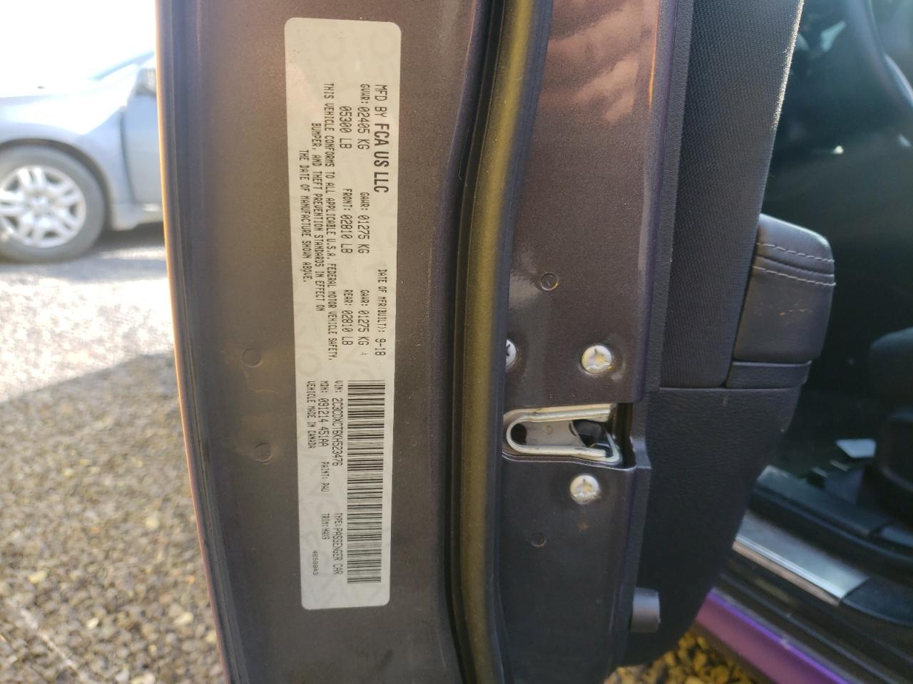 Photo 10 from auction – 2019 DODGE CHARGER R/ with VIN 2C3CDXCT6KH523476
