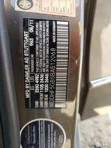 Photo 10 from auction – 2011 MERCEDES-BENZ E 350 with VIN WDDHF5GB5BA512068