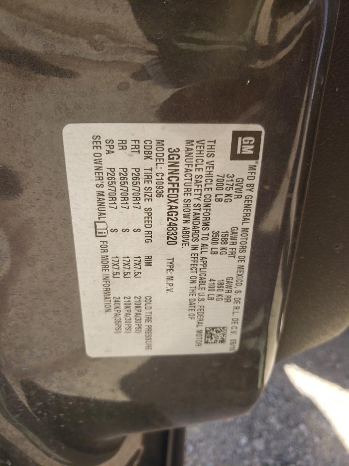 Photo 10 from auction – 2010 CHEVROLET AVALANCHE with VIN 3GNNCFE0XAG248320