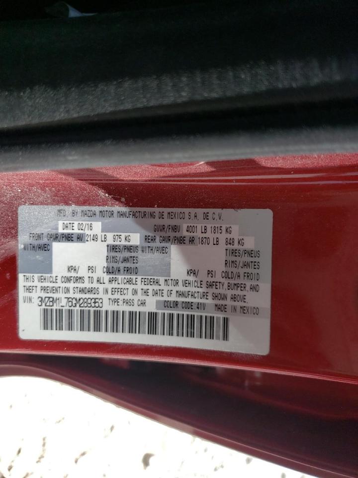 Photo 10 from auction – 2016 MAZDA 3 TOURING with VIN 3MZBM1L76GM289353