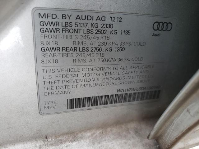 Photo 10 from auction – 2013 AUDI A4 ALLROAD with VIN WA1VFAFL6DA180140