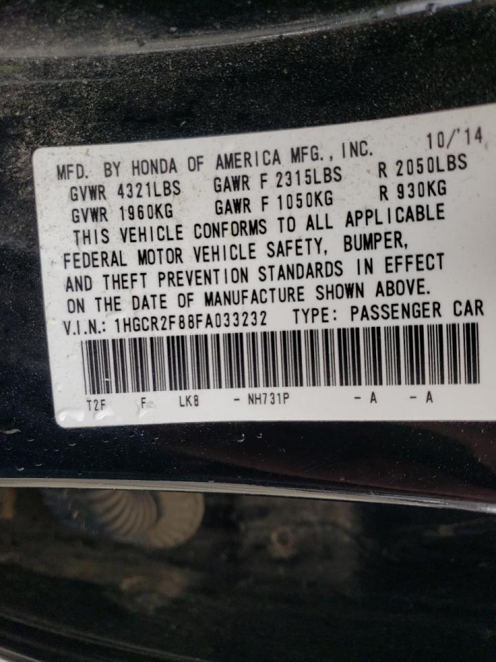 Photo 10 from auction – 2015 HONDA ACCORD EXL with VIN 1HGCR2F88FA033232