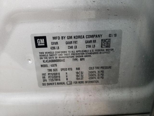 Photo 10 from auction – 2019 BUICK ENCORE PRE with VIN KL4CJASB8KB890442