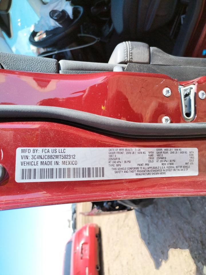 Photo 10 from auction – 2021 JEEP COMPASS LA with VIN 3C4NJCBB2MT502312