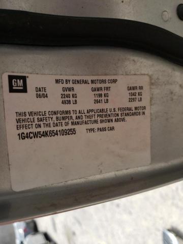 Photo 10 from auction – 2005 BUICK PARK AVENU with VIN 1G4CW54K654109255