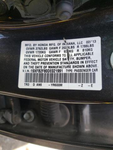 Photo 10 from auction – 2013 HONDA CIVIC EX with VIN 19XFB2F80DE021991
