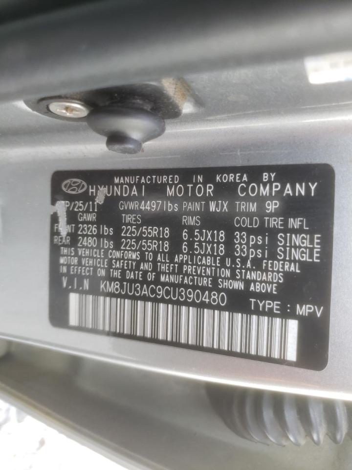 Photo 10 from auction – 2012 HYUNDAI TUCSON GLS with VIN KM8JU3AC9CU390480