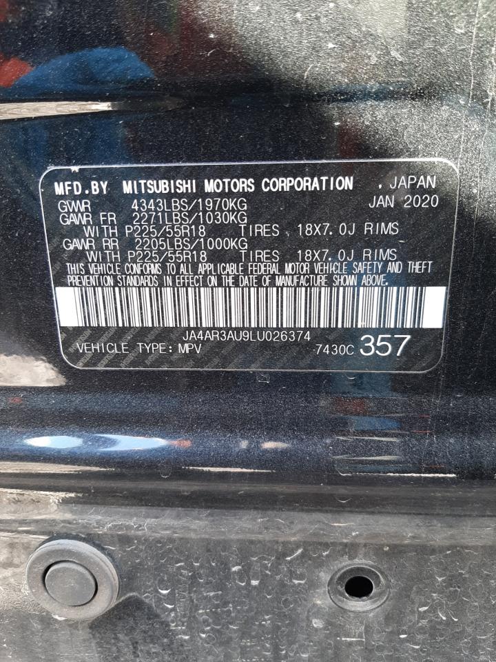 Photo 10 from auction – 2020 MITSUBISHI OUTLANDER with VIN JA4AR3AU9LU026374