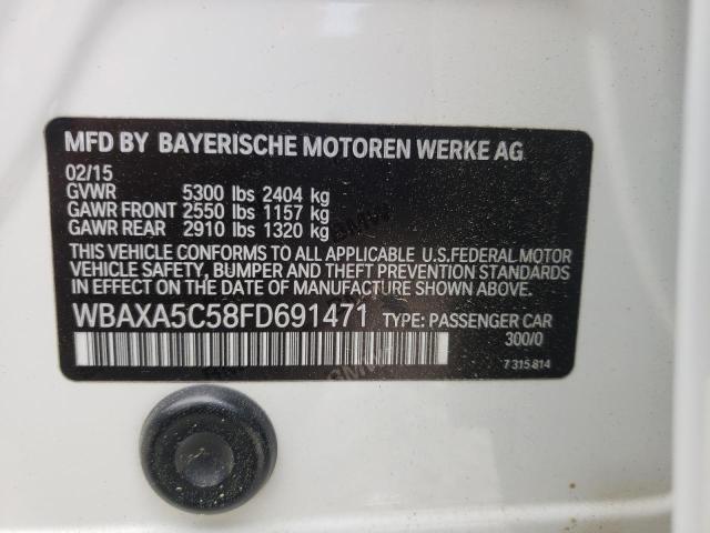 Photo 10 from auction – 2015 BMW 535 D with VIN WBAXA5C58FD691471
