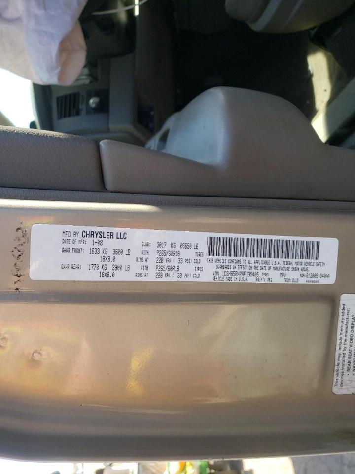 Photo 10 from auction – 2008 DODGE DURANGO LI with VIN 1D8HB58N28F135405