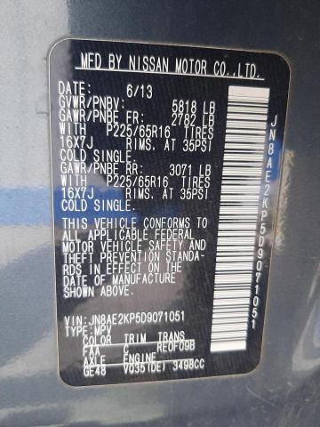 Photo 10 from auction – 2013 NISSAN QUEST S with VIN JN8AE2KP5D9071051