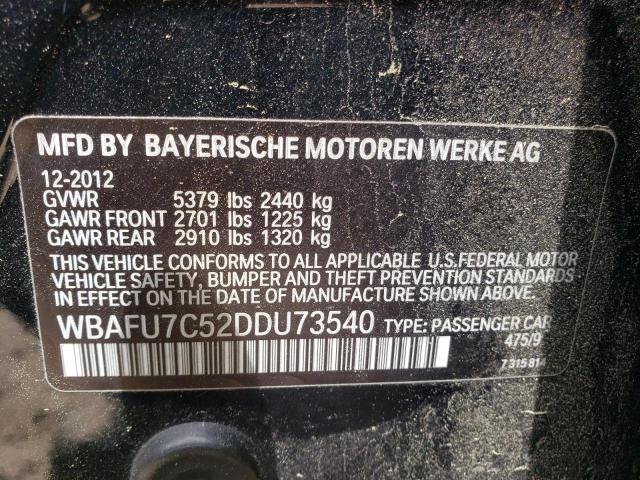 Photo 10 from auction – 2013 BMW 535 XI with VIN WBAFU7C52DDU73540