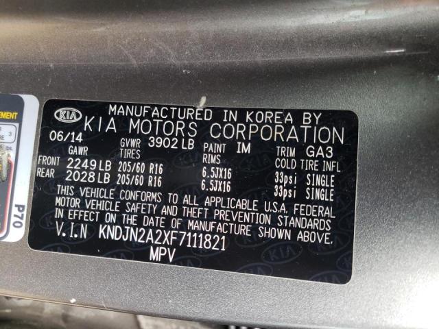 Photo 10 from auction – 2015 KIA SOUL with VIN KNDJN2A2XF7111821