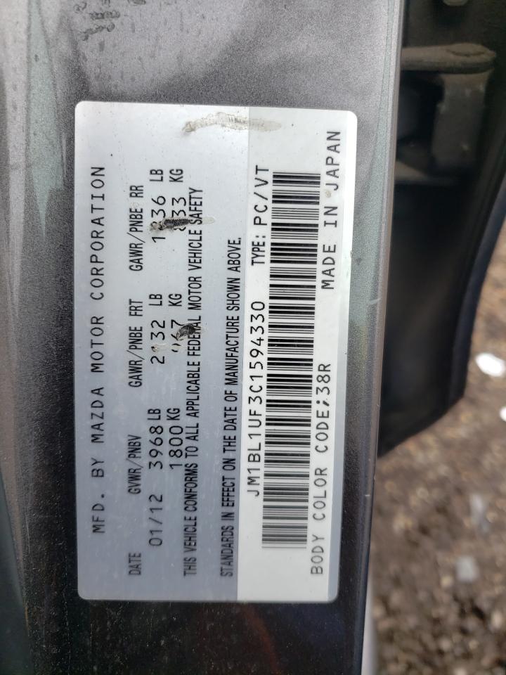 Photo 10 from auction – 2012 MAZDA 3 I with VIN JM1BL1UF3C1594330