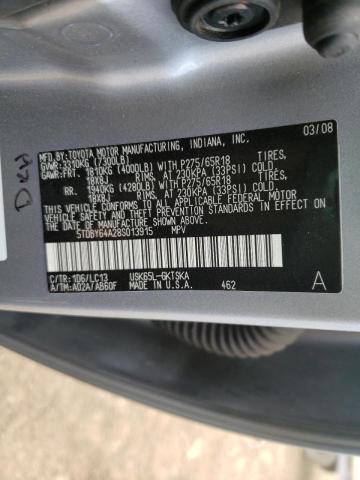 Photo 10 from auction – 2008 TOYOTA SEQOUIA with VIN 5TDBY64A28S013915