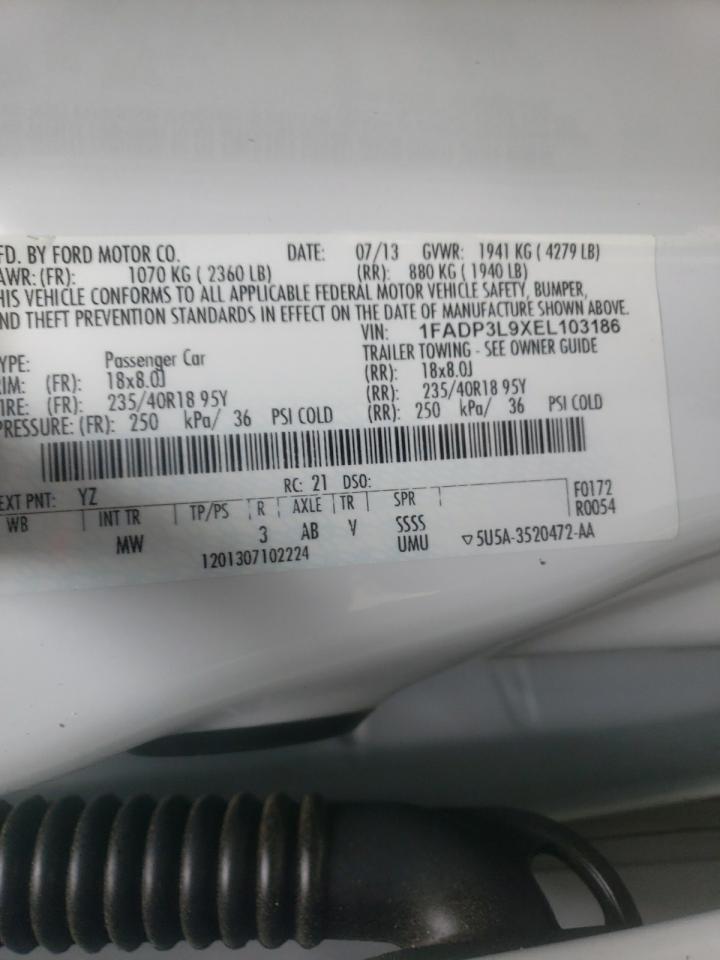Photo 10 from auction – 2014 FORD FOCUS ST with VIN 1FADP3L9XEL103186
