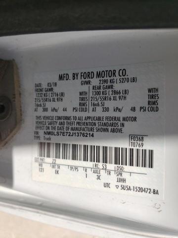 Photo 10 from auction – 2018 FORD TRANSIT CO with VIN NM0LS7E72J1376214
