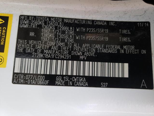 Photo 10 from auction – 2015 LEXUS RX 350 BAS with VIN 2T2BK1BA1FC294291