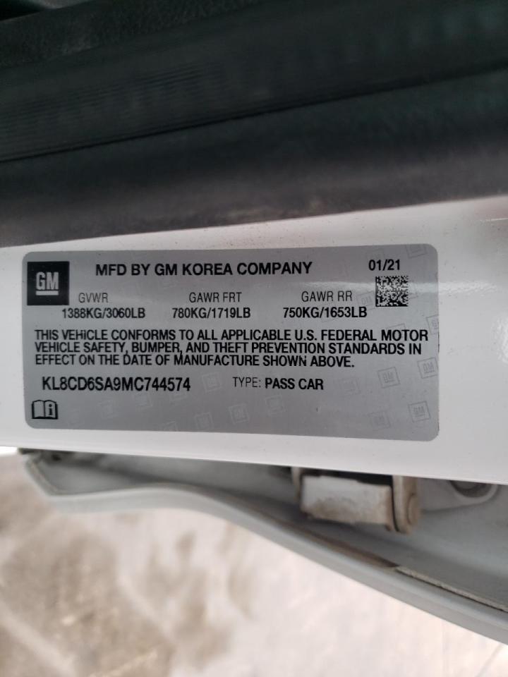Photo 10 from auction – 2021 CHEVROLET SPARK 1LT with VIN KL8CD6SA9MC744574