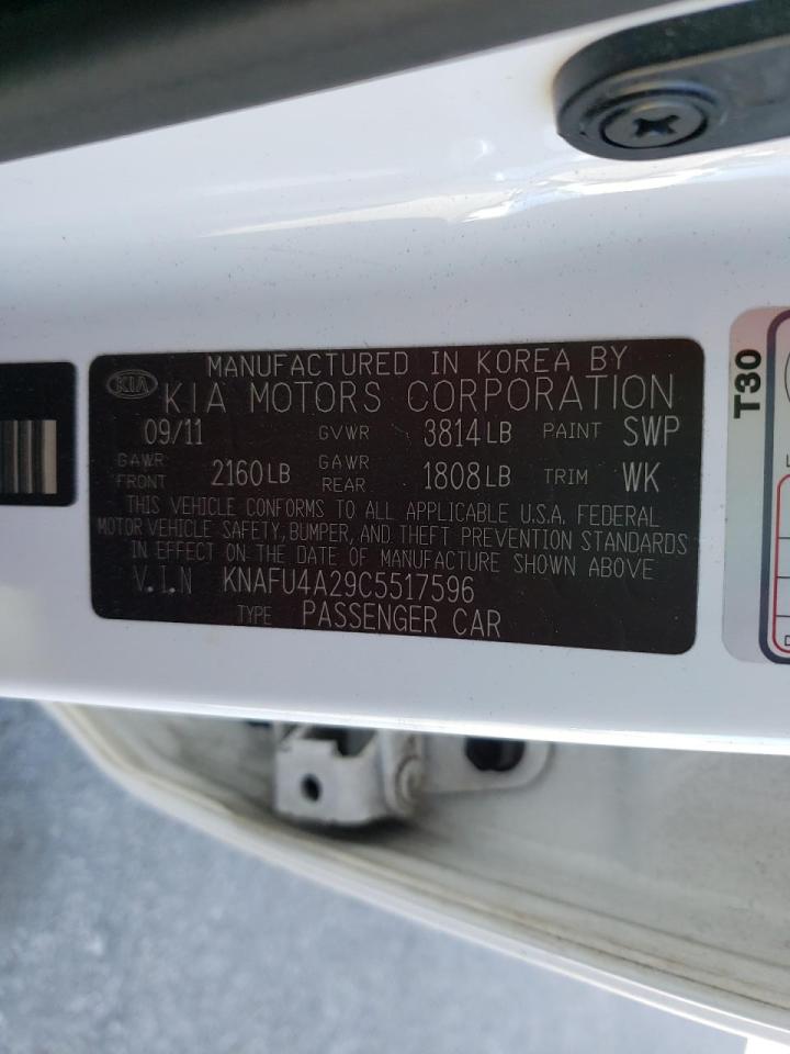 Photo 10 from auction – 2012 KIA FORTE EX with VIN KNAFU4A29C5517596