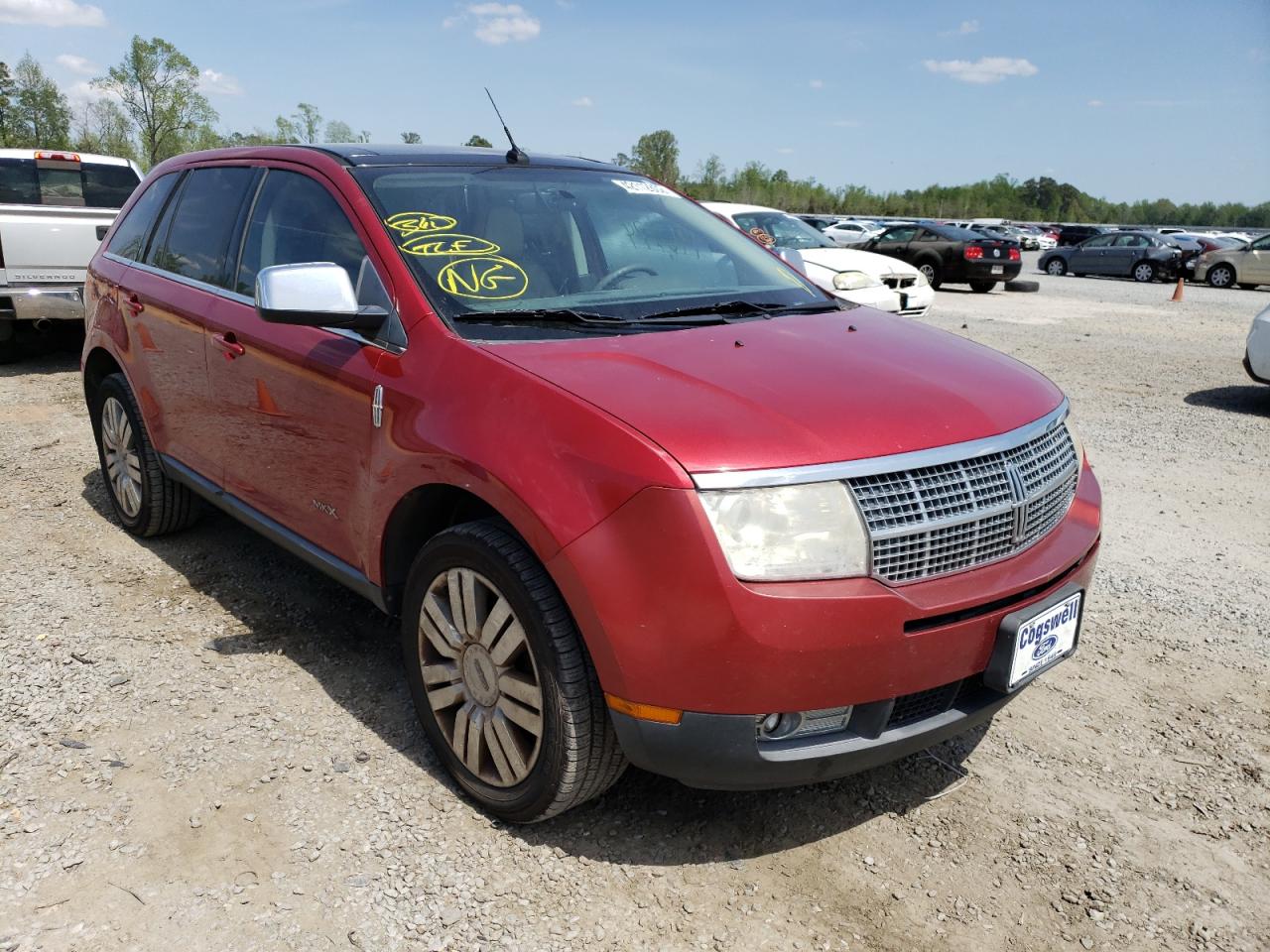 LINCOLN MKX 2008 with VIN 2LMDU68C38BJ38973 - Photo from auction
